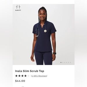 Inala slim scrub top
